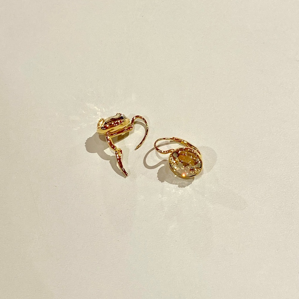 Swarovski Gold “Globe” Earrings